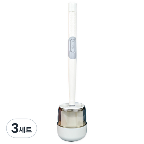 쿠셀러 실리콘 변기청소 세트, 화이트, 3세트