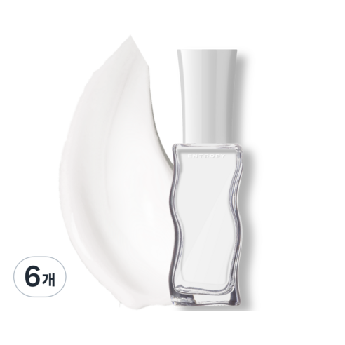 엔트로피메이크업 필 오프 네일, 화이트베일, 10ml, 6개