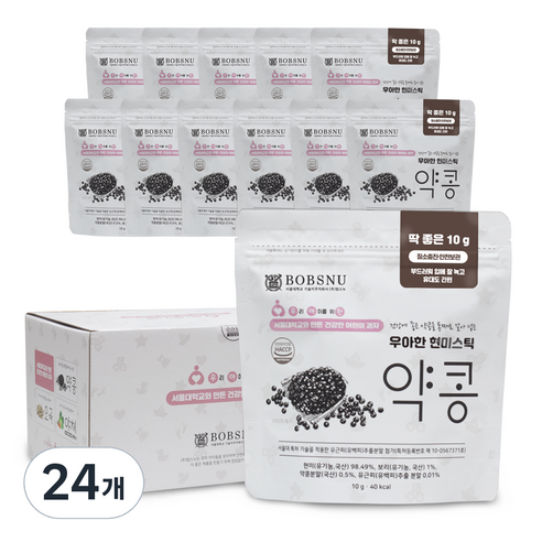 서울대밥스누 유아 현미 과자 10g, 약콩, 24개