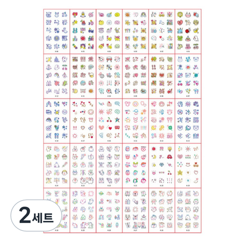 포커머스 헤나 타투 스티커 미니 30종 세트, 2세트, K타입