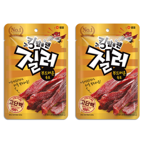 샘표 질러 부드러운 육포, 90g, 2개