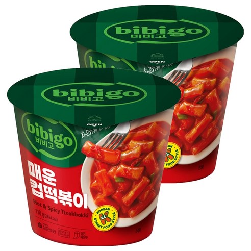 비비고 매운 컵떡볶이, 2개, 110g
