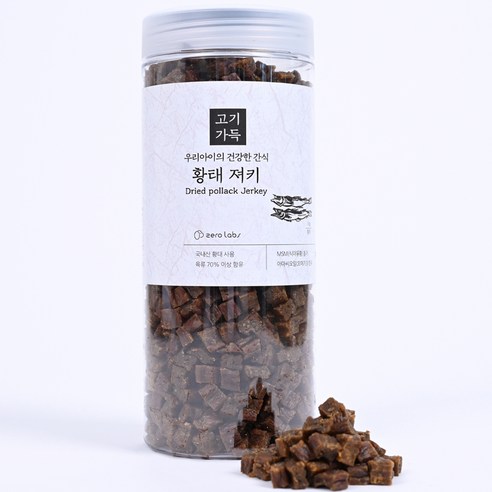 제로랩스 강아지 대용량 고기가득 져키 1kg, 황태, 1개