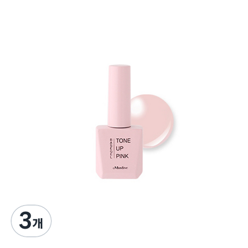 모스티브 칼라 젤폴리시 톤업 베이스 젤 12ml, 핑크, 3개