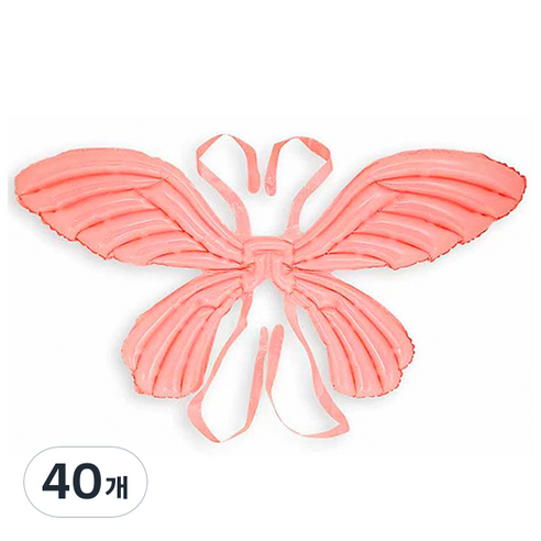 마켓감성 나비날개 풍선, 마카롱 핑크, 40개