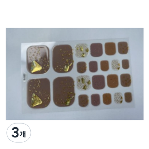 블루코지 패디팁 스티커 발꾸미기, 3개, Type 24