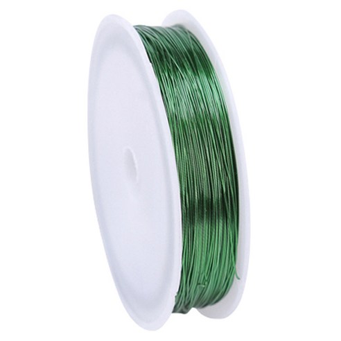 부드러운 철 와이어 0.5mm x 80m, 01그린, 1개