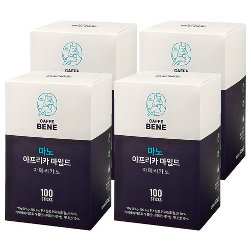 카페베네 마노 아프리카 마일드, 900mg, 100개입, 4개