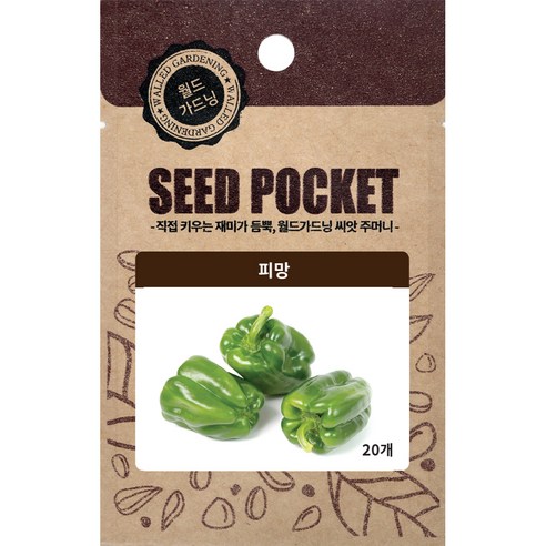 월드가드닝 정원 텃밭 좋은 씨앗 피망씨 20p, 1개