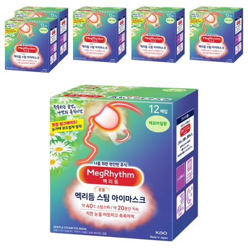 멕리듬 스팀 아이마스크 캐모마일향, 12개입, 6개
