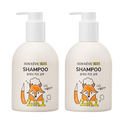 쏭레브 키즈 샴푸 2 in 1 스윗캔디향, 300ml, 2개