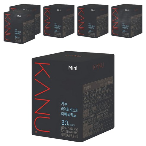 카누 라이트 로스트 아메리카노 원두커피믹스, 0.9g, 30개입, 6개