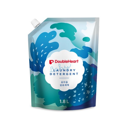 더블하트 유아용 섬유세제 리필, 1.8L, 1개