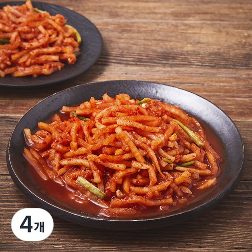 모산김치 갓담근 무 생채 김치, 4개, 2kg