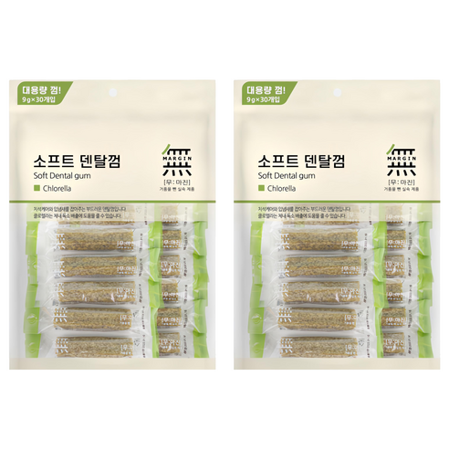 무마진 강아지 소프트 덴탈껌 30p, 클로렐라, 270g, 2개