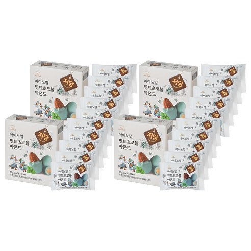 마이노멀 저당 민트초코볼 아몬드 5p, 150g, 4개