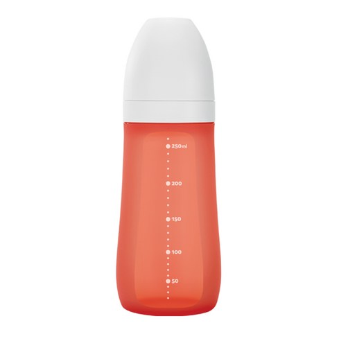 실리만 실리콘 젖병 260ml WSB111, 젖꼭지 2단계, 상하이 레드, 1개