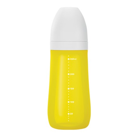 실리만 실리콘 젖병 260ml WSB111, 젖꼭지 2단계, 서울 옐로우, 1개