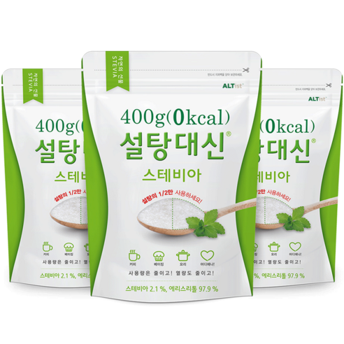 설탕대신 스테비아, 400g, 3개