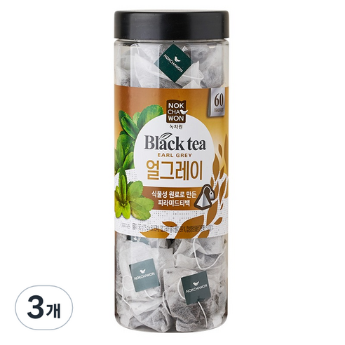 녹차원 얼그레이 삼각티백, 1.5g, 60개입, 3개