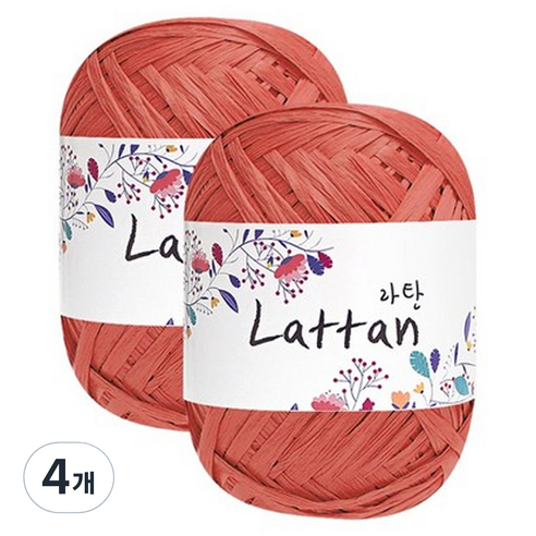 yarna 라탄 2볼 라피아실 40g, 45번(무광), 4개