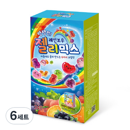 브레드가든 레인보우 젤리믹스세트, 240g, 6개