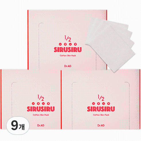 닥터에이지 1/2 시루시루 코튼 스킨팩 화장솜, 120개입, 9개