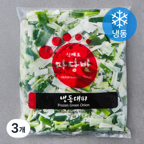 마당발 중국산 반가르기 대파 (냉동), 2kg, 3개