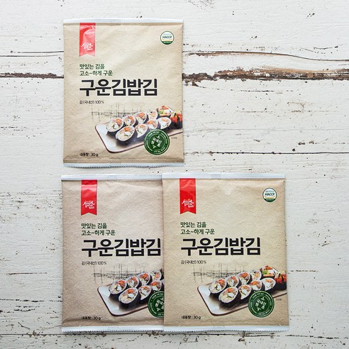   김이가 구운김밥김 15매, 30g, 3개