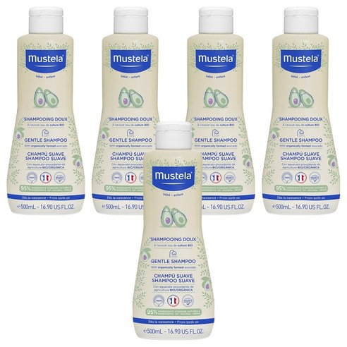 무스텔라 젠틀 유아 샴푸, 500ml, 5개