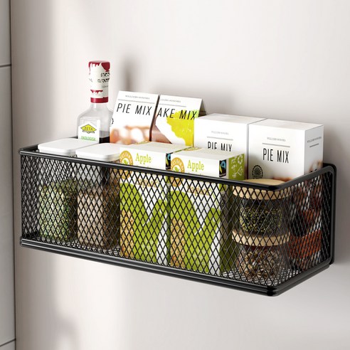 코멧 냉장고 자석 다용도 선반, 블랙, 1개