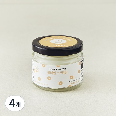 포비아워스 플레인 스프레드, 4개, 100g