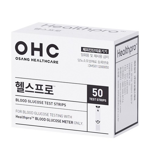 오상헬스케어 헬스프로 개인용혈당검사지, 2개, 25개입