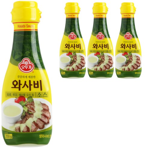 오뚜기 와사비 소스, 250g, 4개