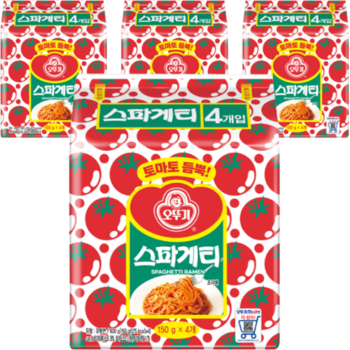 오뚜기 스파게티 4p, 600g, 4개