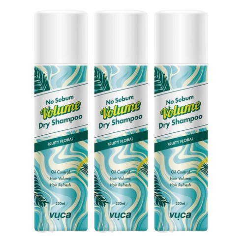 뷰카 노세범 볼륨 드라이샴푸 프루티 플로럴향, 220ml, 3개