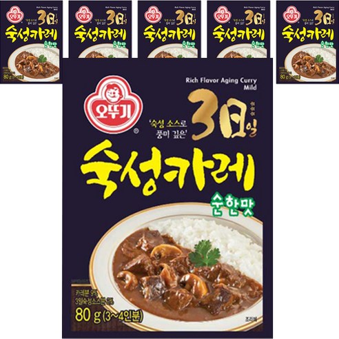 오뚜기 3일 숙성카레 순한맛, 80g, 4개