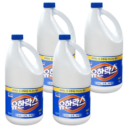 유한락스 레귤러 락스, 3L, 4개
