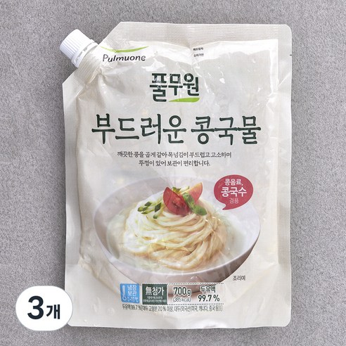 풀무원 부드러운 콩국물, 700g, 3개