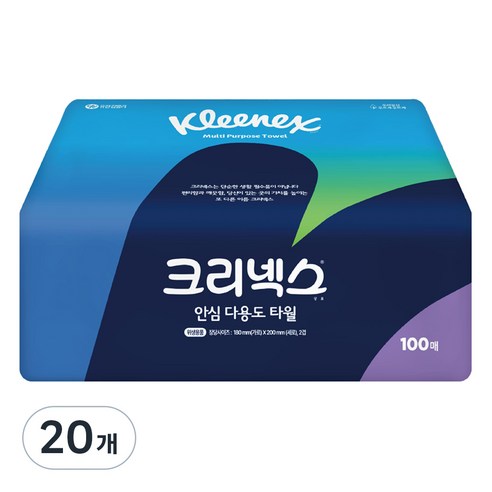 크리넥스 안심 다용도 키친타월, 100개입, 20개