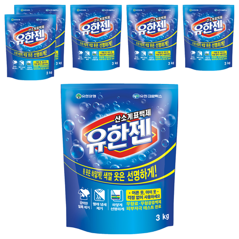 유한젠 산소계표백제, 3kg, 6개