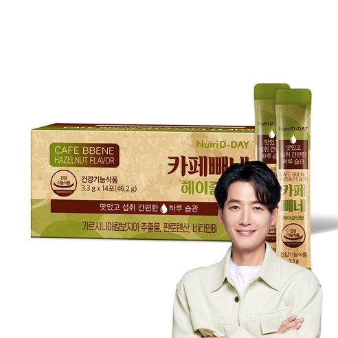 뉴트리디데이 다이어트 카페빼네 헤이즐넛향 14p, 46.2g, 1개