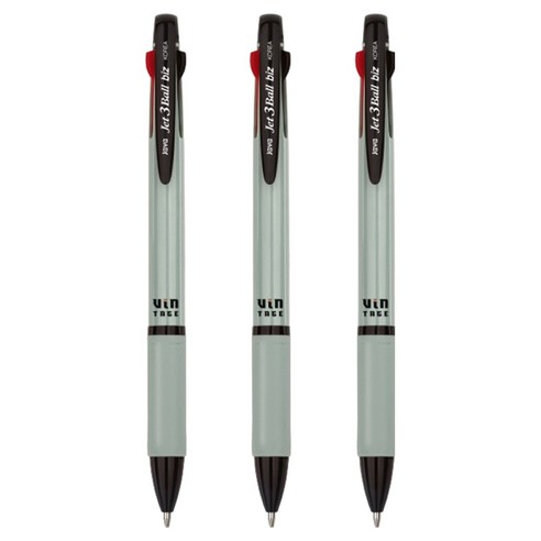 자바펜 제트 3볼 biz 빈티지 펜 0.7mm, 그린, 3개
