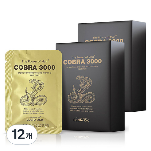 남자의 힘 코브라 3000 휴대용 수용성 마사지젤 10p, 30g, 12개