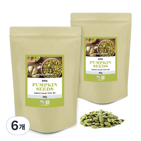견과공장 호박씨, 500g, 6개