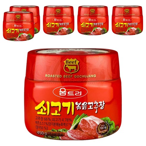 움트리 쇠고기 볶음고추장, 6개, 450g