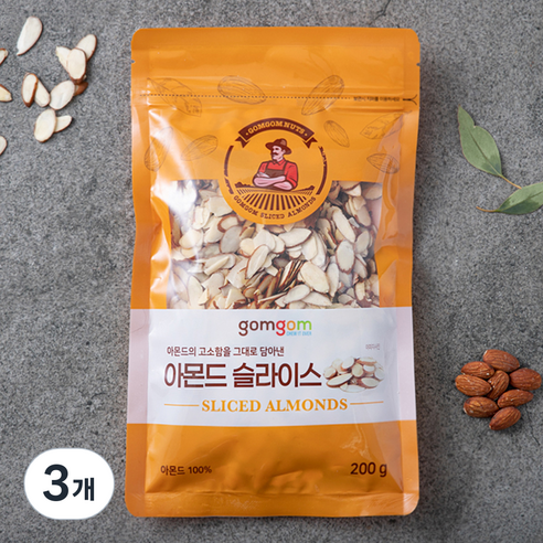 곰곰 아몬드슬라이스, 200g, 3개