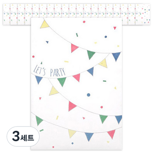 기프트백 20p + 스티커 20p 세트, 렛츠파티, 3세트
