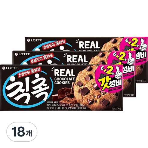 롯데 칙촉 오리지널, 120g, 18개