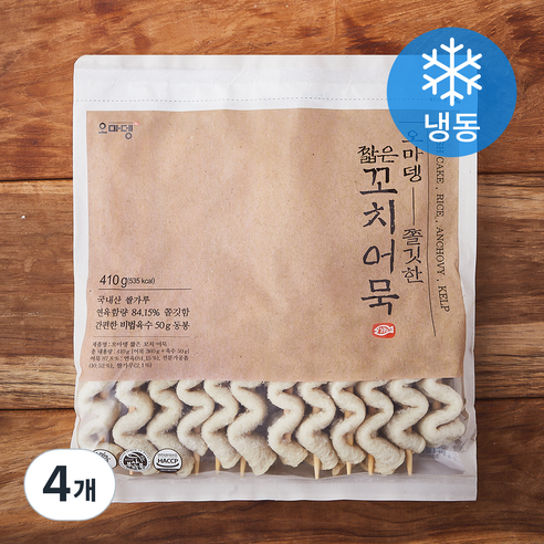 오마뎅 짧은 꼬치 어묵 (냉동), 410g, 4개